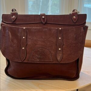 Littleton No 1 Rambler cognac tote Elegant Leather purse hobo.